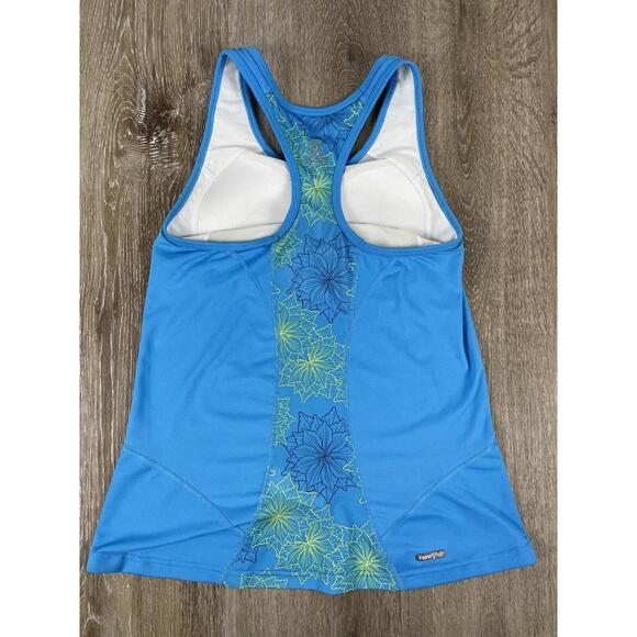 The North Face Active Racerback Sleeveless Floral Tank Top Blue Women's Size M - Picture 4 of 12
